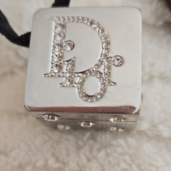 Dior Other - Dior Silver Cube with Crystal Accents
